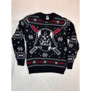 Star Wars Darth Vader Ugly Christmas Sweater Mens Size Medium Black Holiday